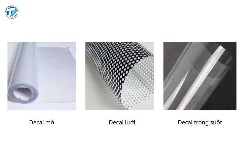 Các loại decal dán kính phổ biến